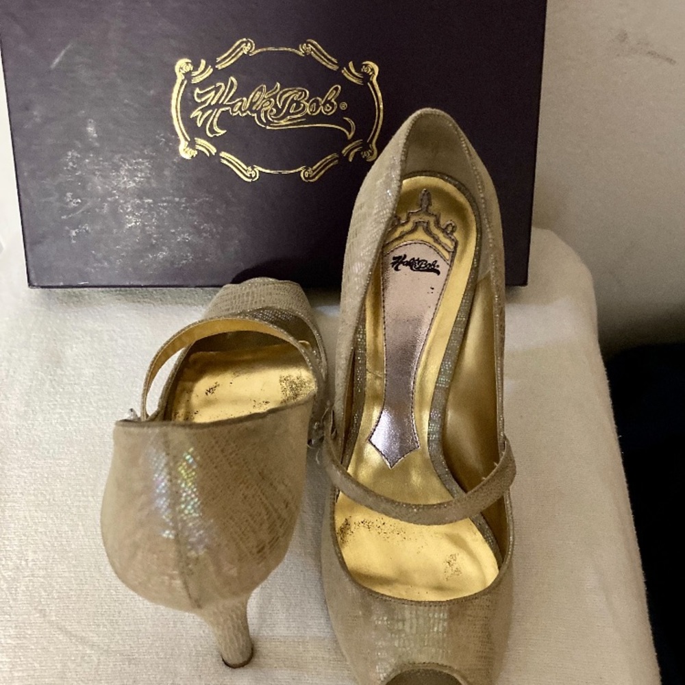 Hale Bob - Women’s, peep-toe, stilettos. Size 10.